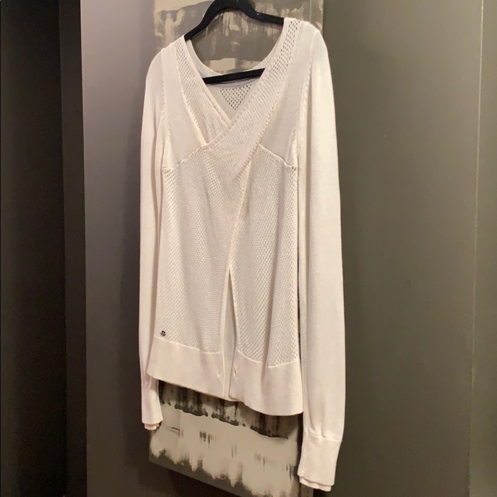 LuluLemon open back charming sweater size 8